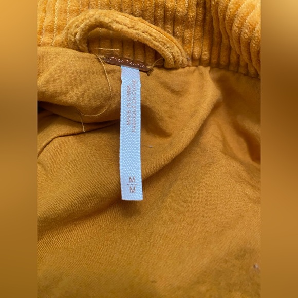 Free People Slouchy Corduroy Moto Jacket 🌼 Mustard Yellow - Picture 6 of 7